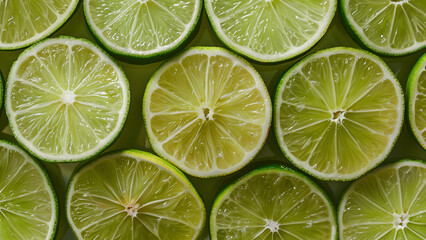 Zesty Background: Lime Slices Galore
