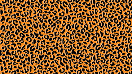 Leopard skin fur texture orange background	