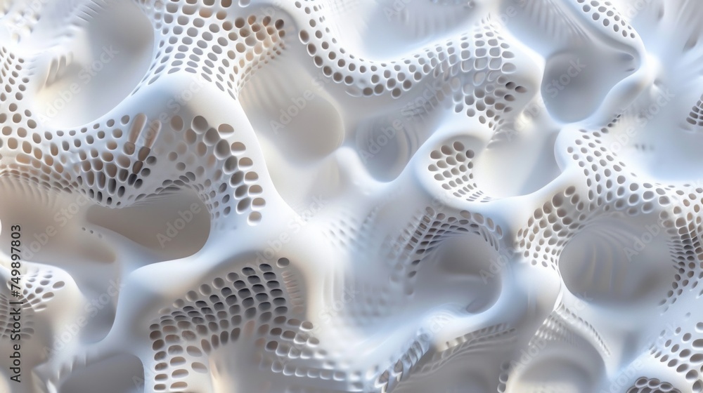 Poster design a seamless 3d pattern texture on a pristine white background, emphasizing abstract geometric 