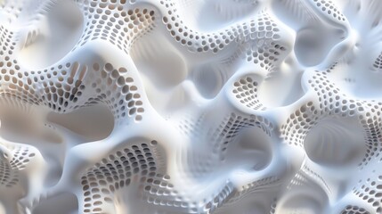 Design a seamless 3D pattern texture on a pristine white background, emphasizing abstract geometric shapes and forms. The texture should be intricate and detailed, AI Generative - obrazy, fototapety, plakaty