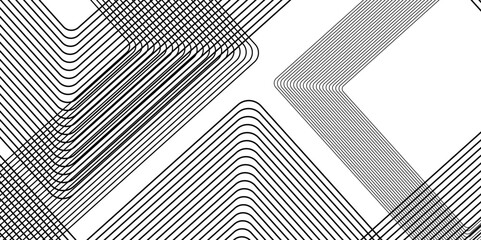Abstract background with black lines and white background design  Geometric design with dynamic on white background in concept, wave.  rectangle and triangle lines and shapes design 