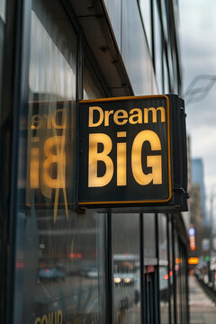Dream big sign poster