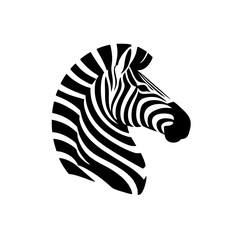 Simple and Clean Zebra Logo Icon