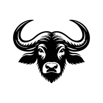 Simple and Clean Buffalo Logo Icon