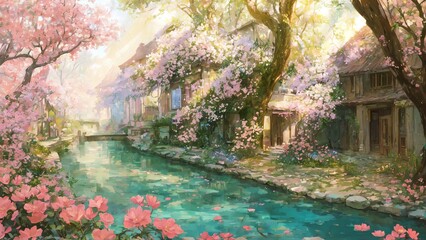 Adorable Watercolor Landscape Artwork