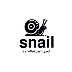 Simple and Clean Snail. Logo Icon