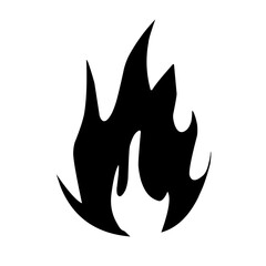 Fire flames, set icons, vector illustration