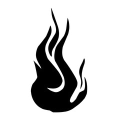 Fire flames, set icons, vector illustration