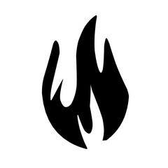 Obraz premium Fire flames, set icons, vector illustration