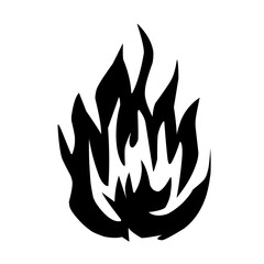 Fire flames, set icons, vector illustration