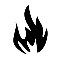 Fire flames, set icons, vector illustration