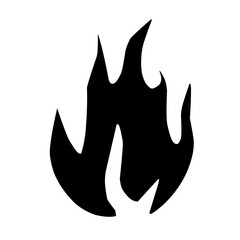 Fire flames, set icons, vector illustration