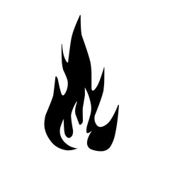 Fire flames, set icons, vector illustration