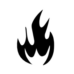 Fire flames, set icons, vector illustration