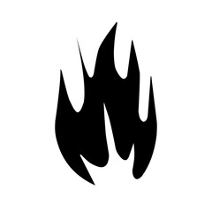 Fire flames, set icons, vector illustration