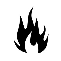Fire flames, set icons, vector illustration