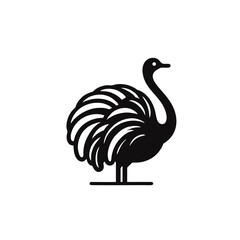 Simple and Clean Ostrich Logo Icon