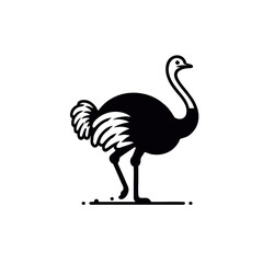 Simple and Clean Ostrich Logo Icon