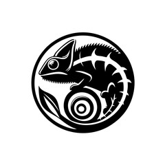 Simple and Clean Chameleon Logo Icon