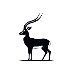Simple and Clean Gazelle Antelope Logo Icon