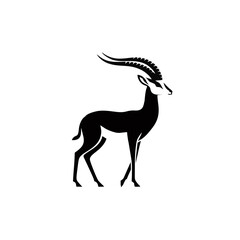 Simple and Clean Gazelle Antelope Logo Icon