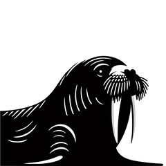 Simple and Clean Walrus Logo Icon