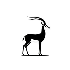 Simple and Clean Gazelle Antelope Logo Icon