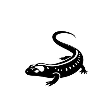 Simple and Clean Salamander Lizard Logo Icon	