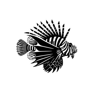recommend clip art: Simple and Clean Lionfish Logo Icon