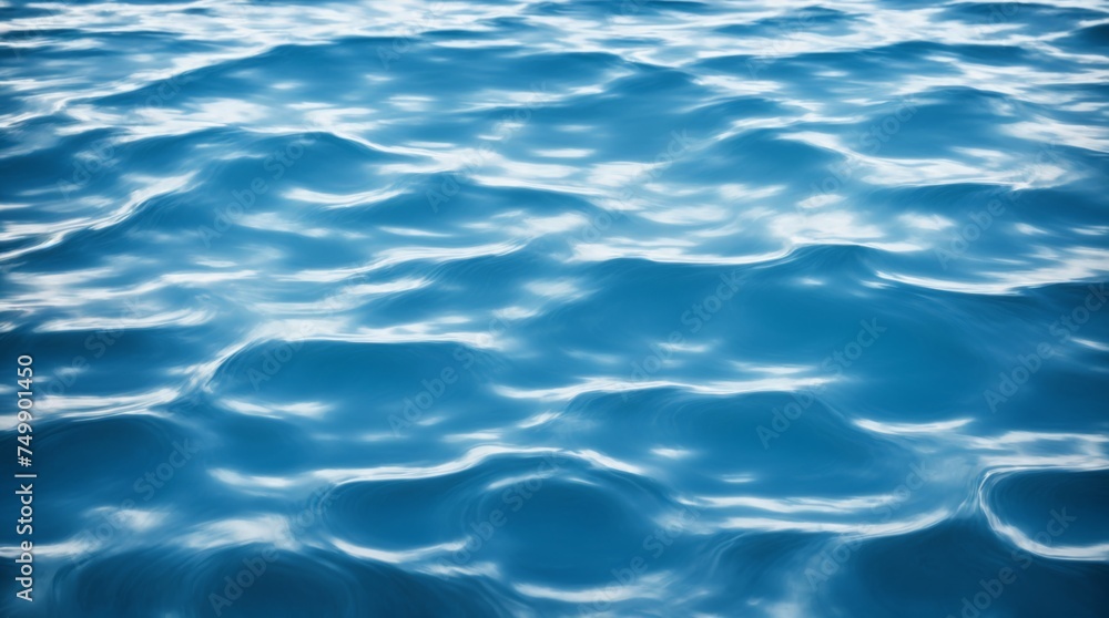 Aufkleber blue water's surface adorned with gentle ripples creating beautiful patterns