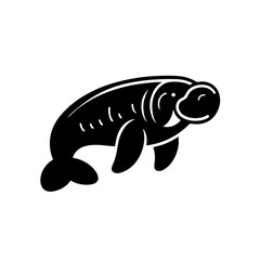 Simple and Clean Dugong Logo Icon