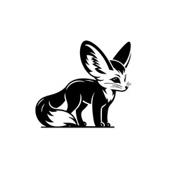 Fennec Fox Logo Icon Simple and Clean