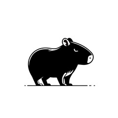 Capybara Logo Icon Simple and Clean