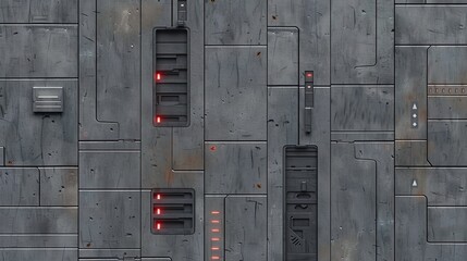 Intricate tech panel showcasing advanced machinery. Generative AI