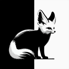 Fennec Fox Logo Icon Simple and Clean