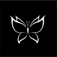 black and white butterfly