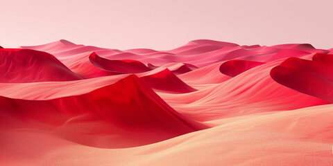 red sand dunes in the desert on blue sky background, appropriate for travel magazines, blog headers, website backgrounds, or desert themed contras designs.banner