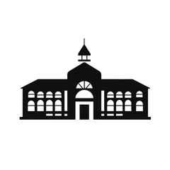 Vector graphics. Castle icon, Vector. Vector illustration. Religious building vector sign, pictogram, illustration. Church glyph icon. Church building outline easter icon.