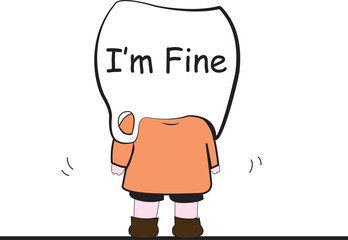 Sad boy, Depressed boy looking lonely. Illustration of a sad child, helpless