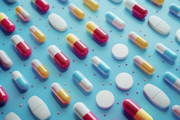medicine pills pattern wallpaper