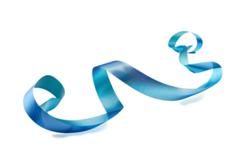 the curls of the gift ribbon form a winding path,