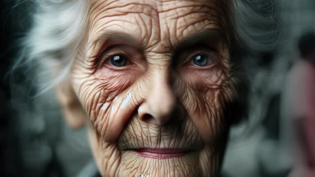 The events of her life flash before the old woman's face.