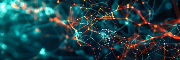 Abstract Technology Network Design, Futuristic Digital Connection Background