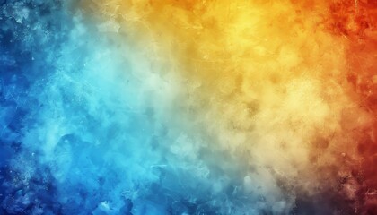 Obraz premium Spring morning watercolor strokes in sky blue and pale yellow, peaceful abstract background