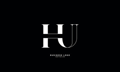 HU, UH, H, U, Abstract Letters Logo Monogram 