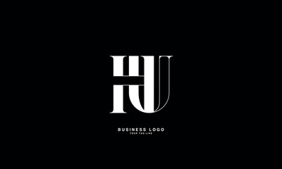 HU, UH, H, U, Abstract Letters Logo Monogram 