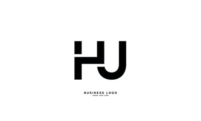 HU, UH, H, U, Abstract Letters Logo Monogram 