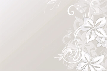 Fototapeta na wymiar Elegant floral design on gradient beige background