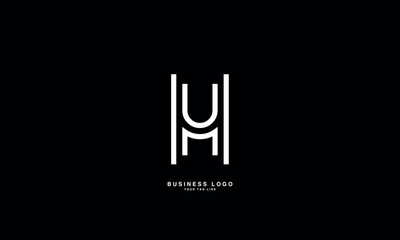 HU, UH, H, U, Abstract Letters Logo Monogram 