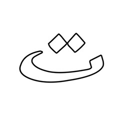 Hand drawn doodle Arabic letters
